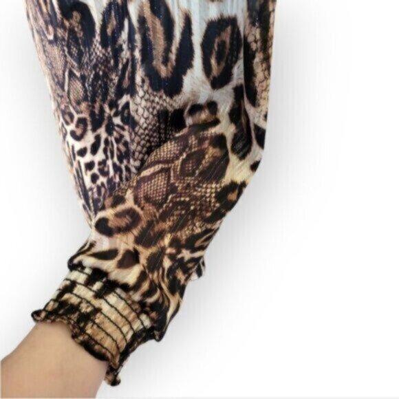 Frank Lyman Leopard Print Chiffon Blouse NWT Sz 8 - Picture 4 of 10